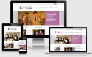 Ak fine arts academy website on different devices
