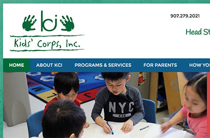 Kids corps website image