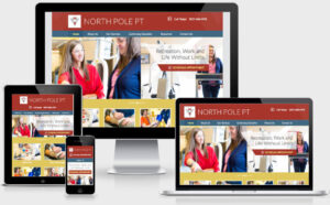 North pole physical therapy website image in different resolutions