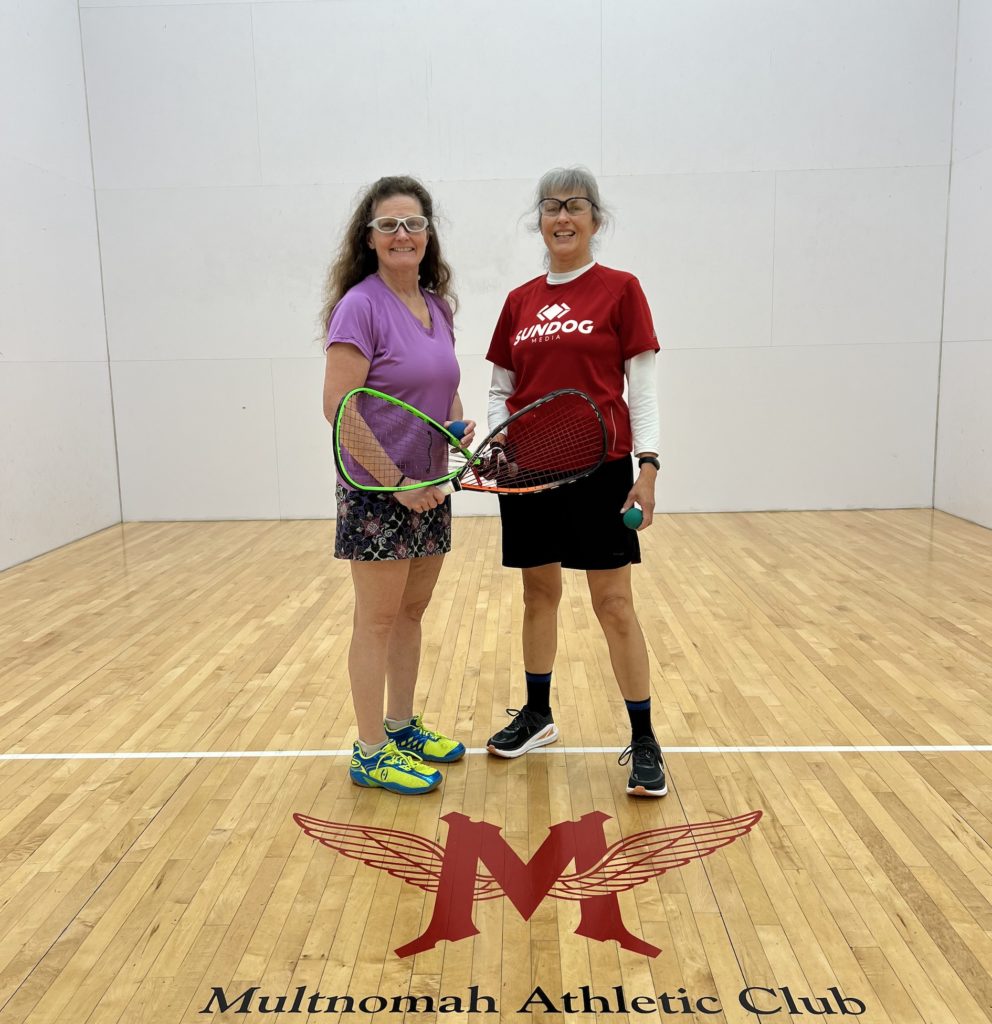 Cathy and terri on court