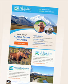 We created a new email campaign for alaska tour & travel!
