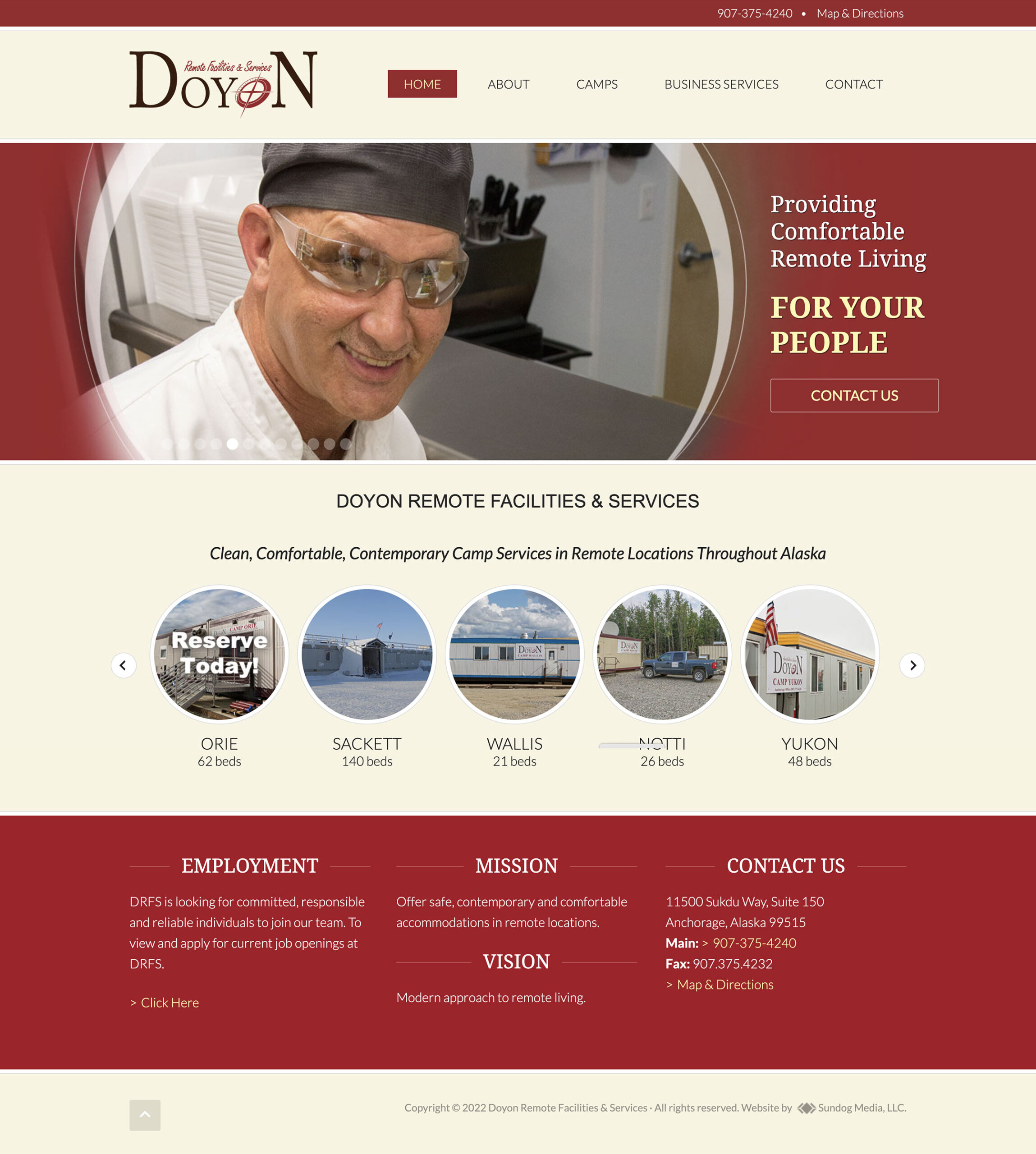 doyonremotefacilities Homepage Screenshot
