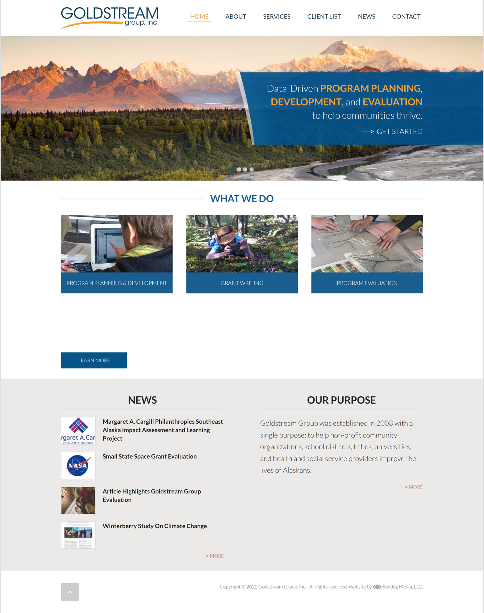 GoldStream Group Homepage Screenshot