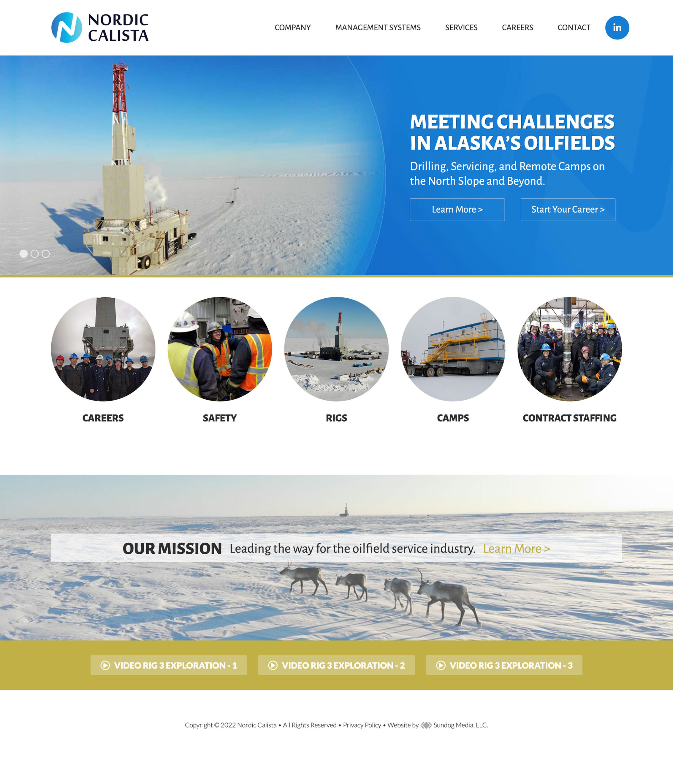 Nordic Calista Homepage Screenshot