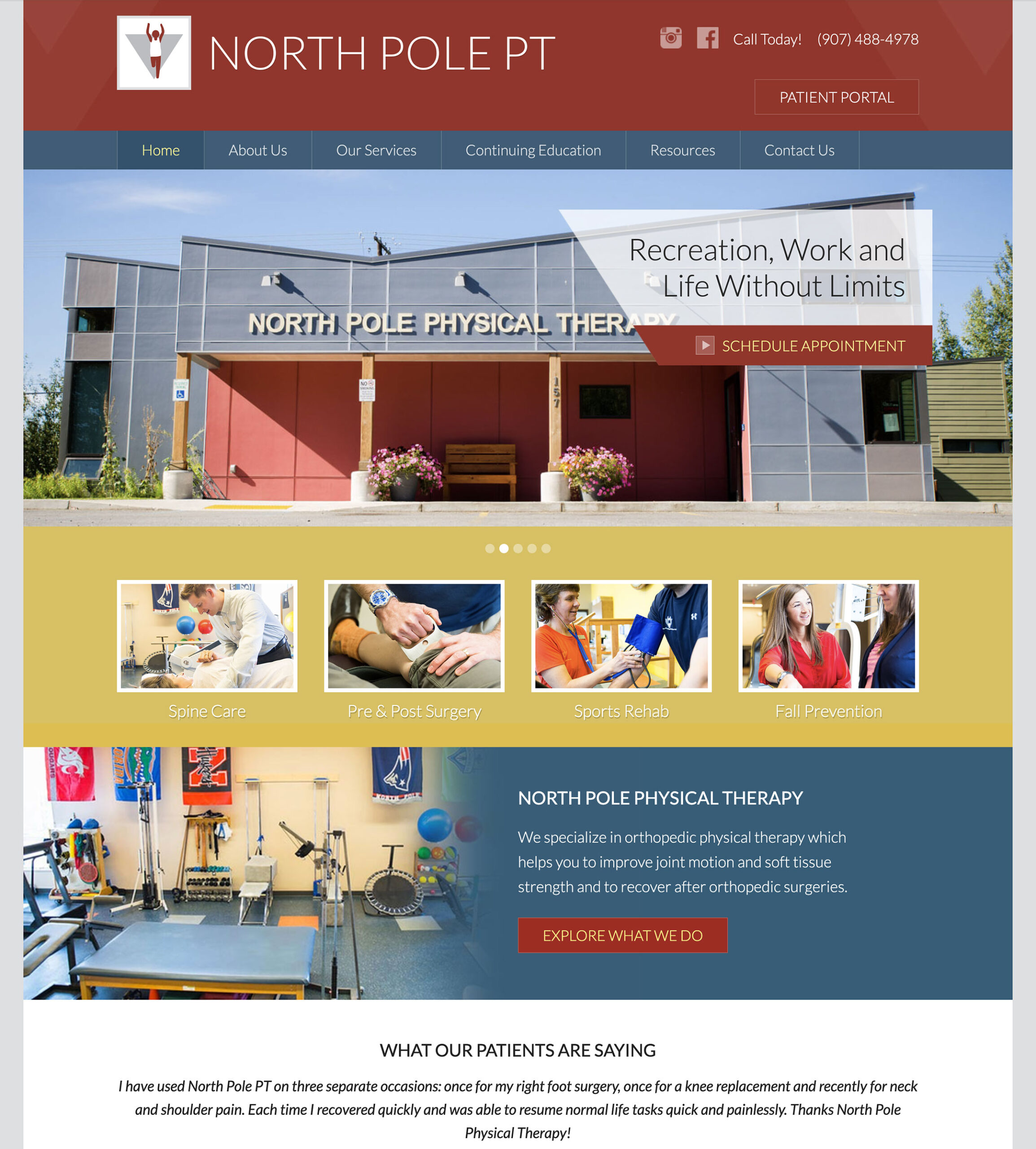 northpolephysicaltherapy Homepage Screenshot