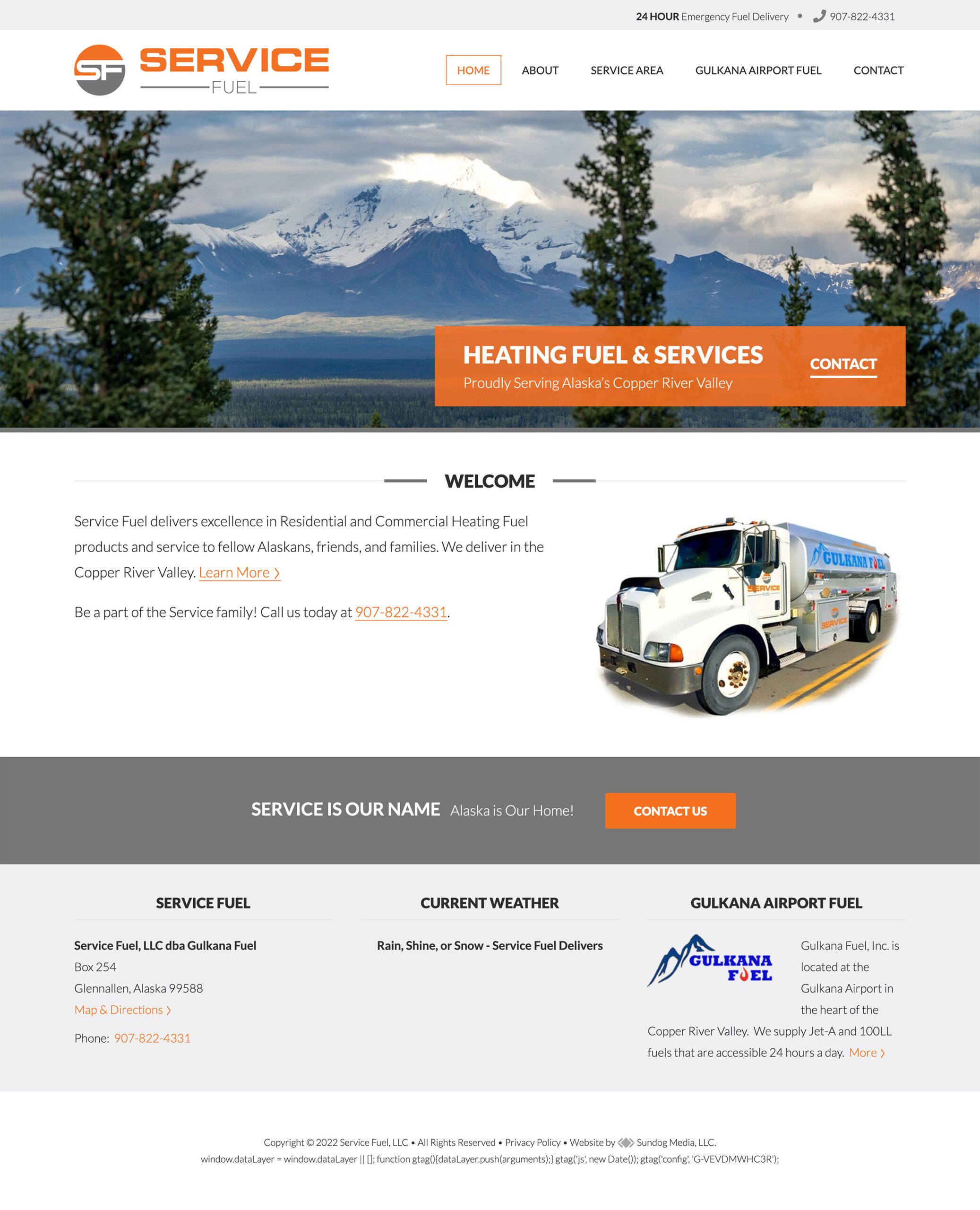 Service Fuel Homepage Screenshot