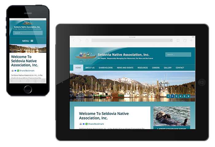 A responsive new look for the seldovia native association!